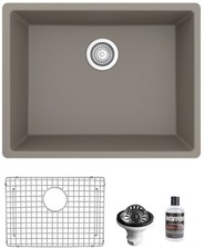 Karran USA QU-820-PK1 Quartz QU 24-3/8" Undermount Single Basin - Concrete