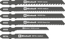 Einhell Stichsägeblatt Set Zubehör Holz Metall T-Schaft Aufbewahrungsbox 10tlg
