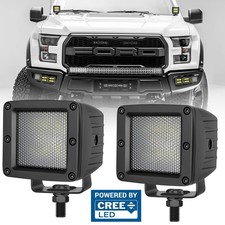 2pc 3 120w Cree Led Cube Work Light Bar Scene Pods Reverse Off Road Utv 4wd Atv