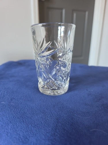 Anchor Hocking 8oz Juice Glass Tumblers Star of David Vintage Prescot 4.5” Tall