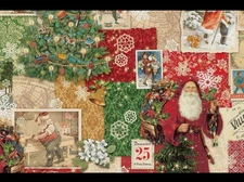 Punch Studio Metallic Continuous Roll Wrap 30"X120 "Christmas -Victoriana
