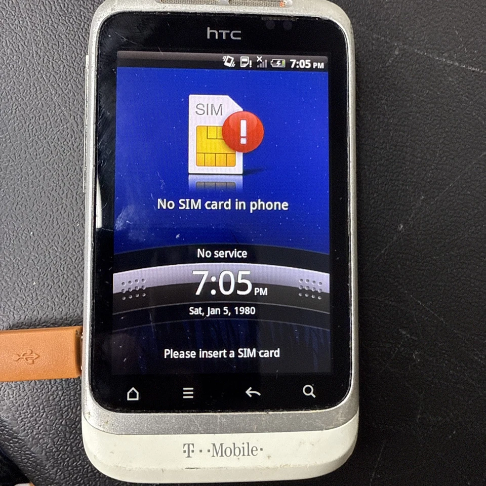 2011 HTC Wildfire S T-Mobile Cell Phone White w/ Battery Tested Works* - Image 2 of 4