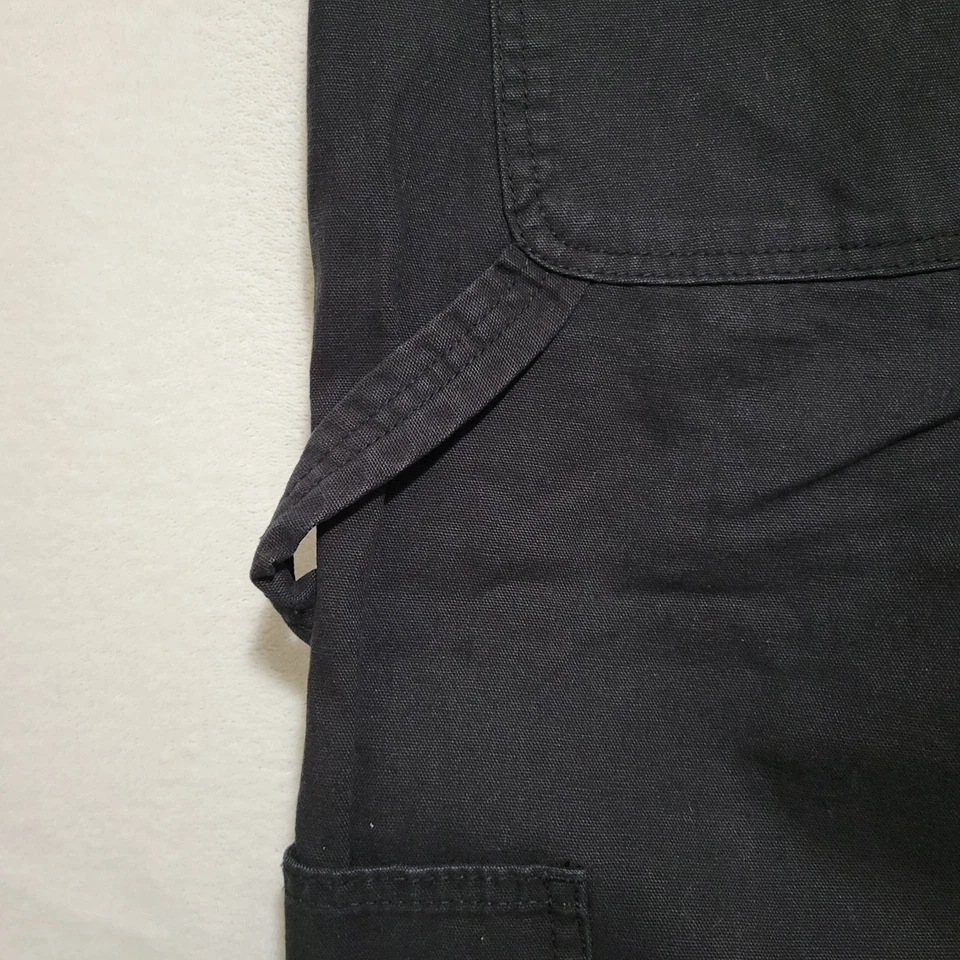 Pantalones de carpintero Von Dutch para hombre 36 x 30 doble rodilla algodón negro nuevos con etiquetas Sk8 Foto 4 de 4