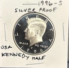1996 S Kennedy Half Dollar 90% Silver PROOF from Original Mint Proof Set