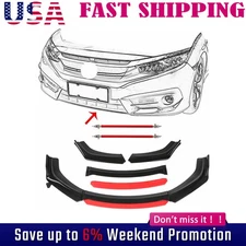 Car Universal Front Bumper Lip Body Kit Chin Spoiler Splitter Diffuser US US