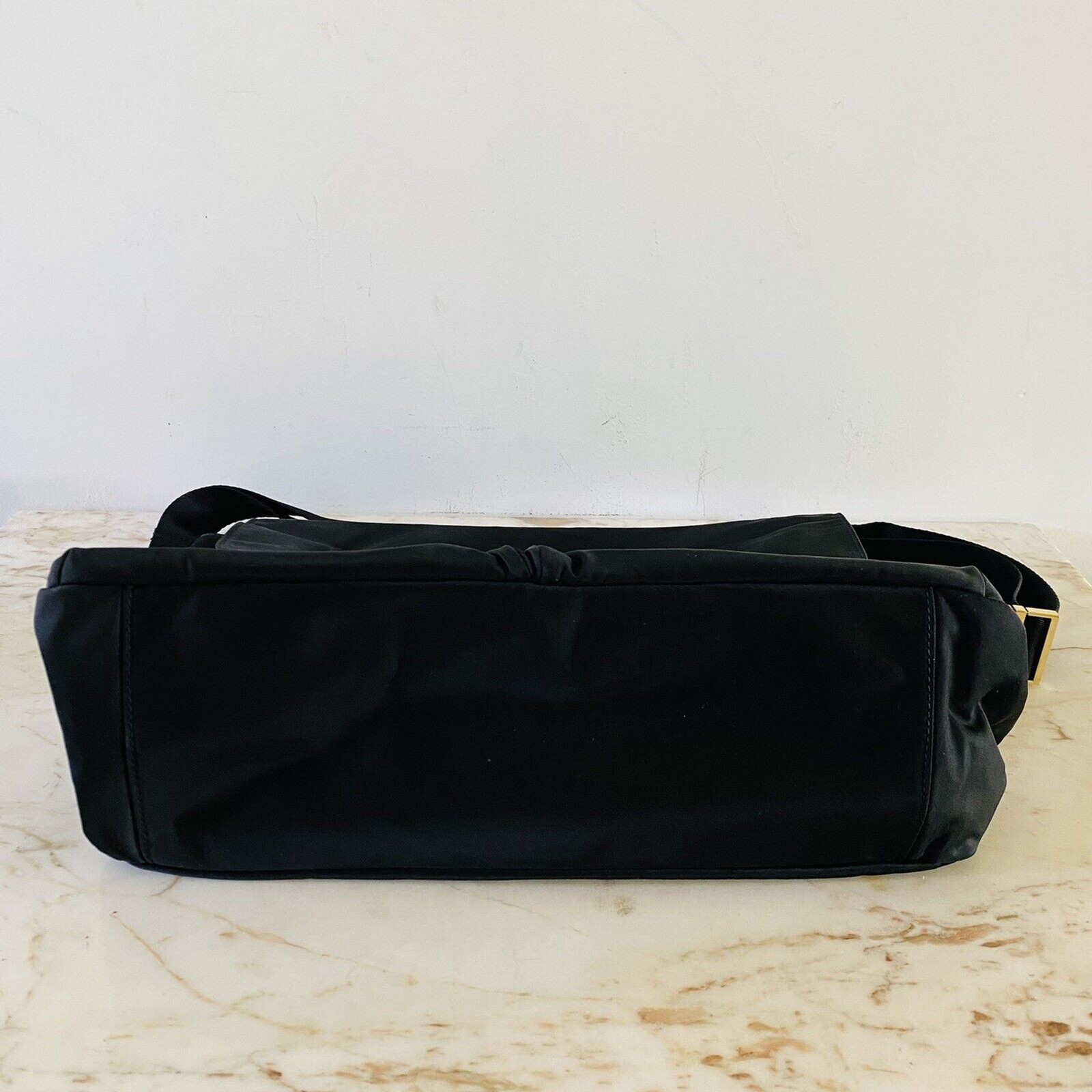 TORY BURCH Solid Black Nylon Large Messenger Bag - image 4