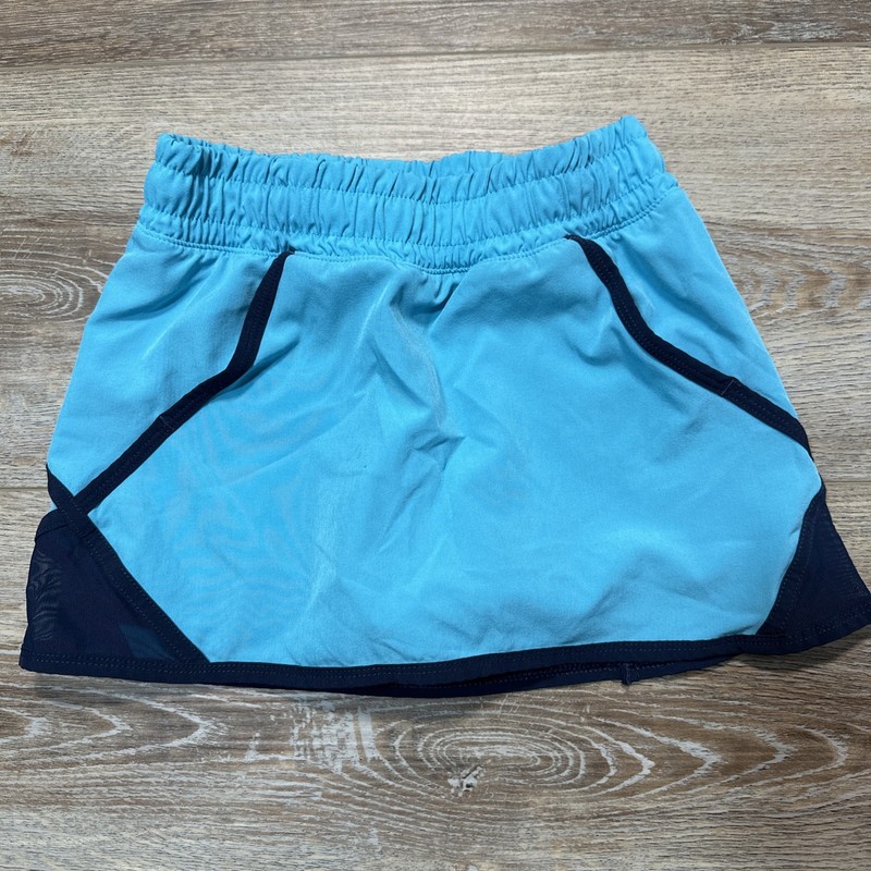 Girls 7-8 Avia Athletic Teal Skirt With Built In Shorts 