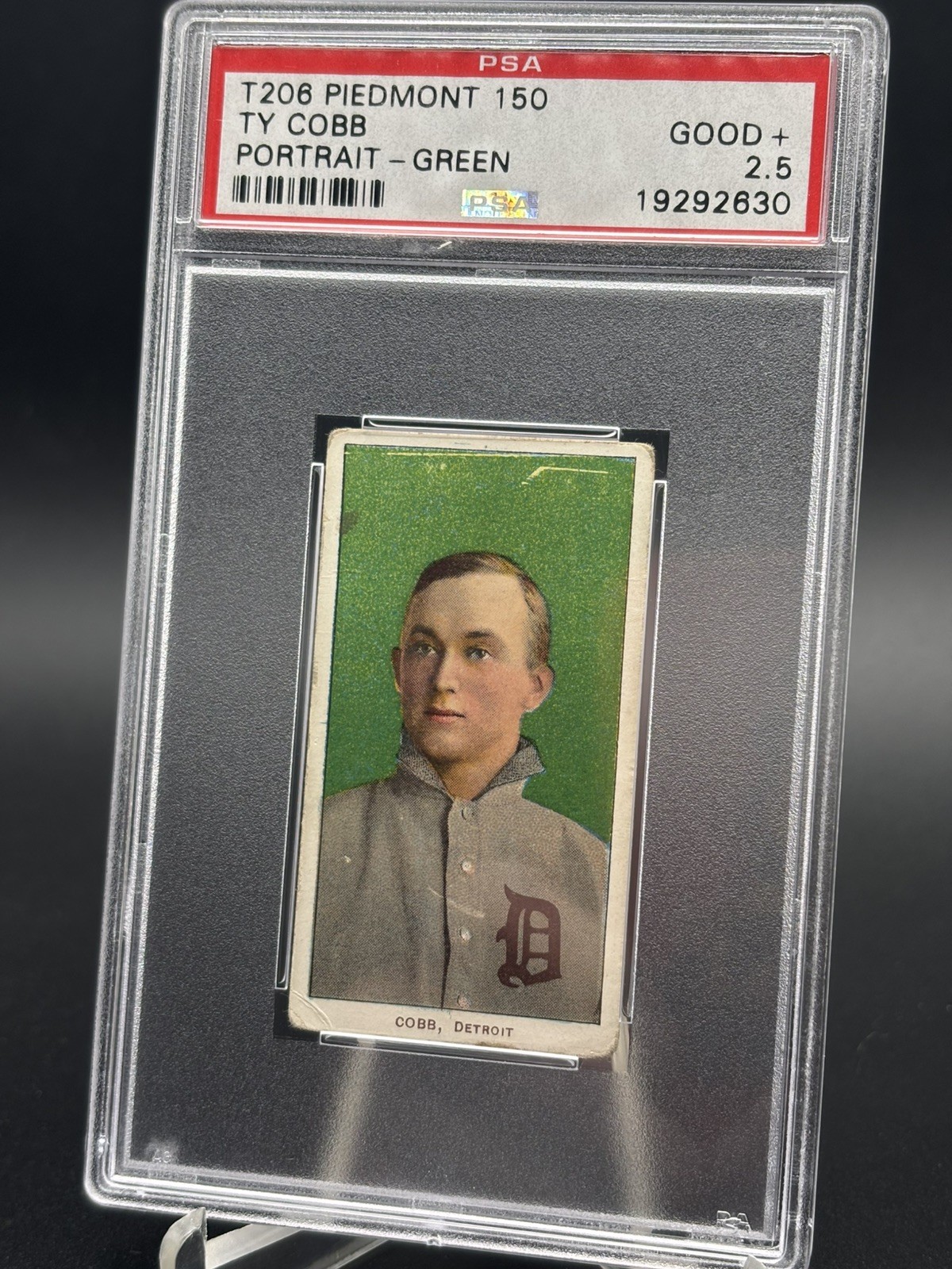 1909-11 T206 Piedmont 150 Ty Cobb Portrait Green PSA 2.5