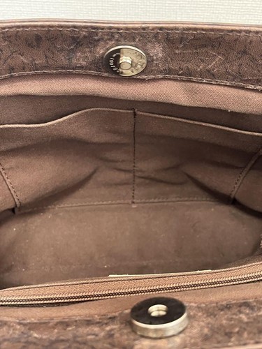 Bolso de Mano Vivienne Westwood Raro Cuero Marrón Gamuza Plata Orbe Usado - Imagen 8 de 10