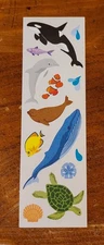 Mrs. Grossman One Sticker Strip ~ Ocean Life...Whales, Dolphins, seals.....