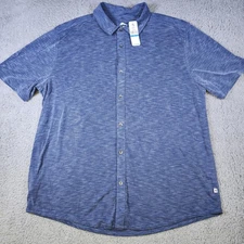 Tommy Bahama Shirt Size XLarge Button Up Paradiso Camp  Mens Denim Blue New NWT
