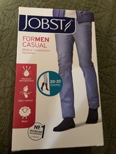 JOBST Mens Casual Knee High Compression Sock 20-30mmHg Black Size Large 113118