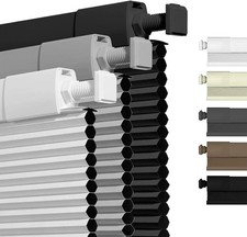 Luxevoir No Drill Honeycomb Pleated Blinds for Indoor Window Blackout Cordless