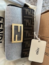 Fendi Zucca FF Mini Baguette Shoulder Bag Bro...