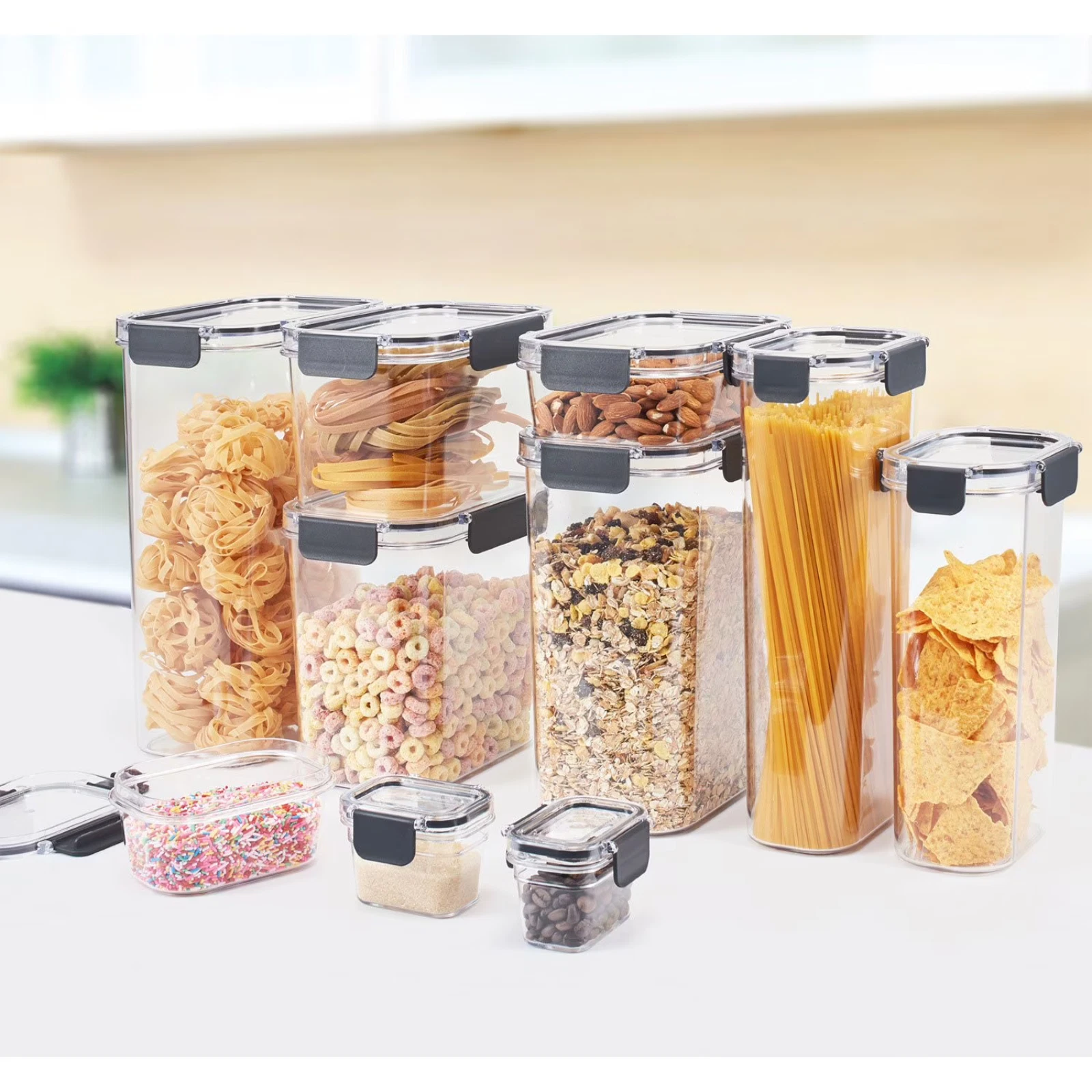 10-Pc Tritan Pantry Storage Container Set Airtight BPA-Free Clear Member's Mark