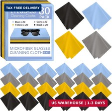 80 Pack Microfiber Cleaning Cloth for Glasses, Multi-Color Eye Glasses Cleaning
