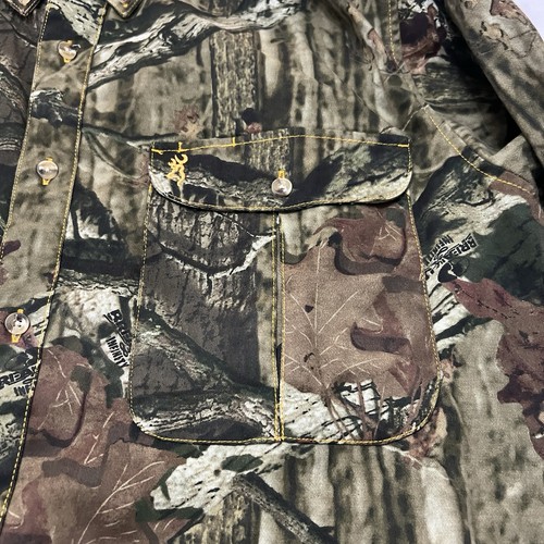 Browning Shirt Mens Extra Large Green Camouflage Odorsmart Break Up Infinity - Picture 9 of 23