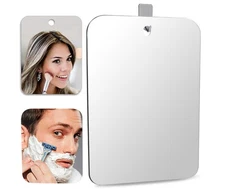 DFLLLO Large Shower Mirror Fogless Shave Mirror (12 inX8 in) Anit-Fog Travel ...
