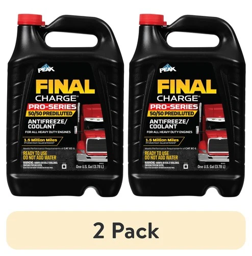 (2 pack)Pre-Diluted Extended Life Antifreeze & Coolant for Heavy Duty Vehicles
