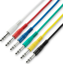 Adam Hall Cables 3 STAR BVV 0060 SET - Set of 6 Patch Cables 6.3 mm Jack Ster...