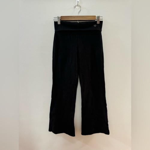 Gebraucht LG/Größe 10 Kinder Gap Kinder schwarz Strass Herz Stretch Yoga Hose