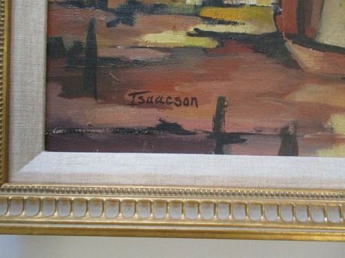 VINTAGE OIL PAINTING CUBIST CUBISM EXPRESSIONIST MODERNIST SIGNED - Picture 4 of 8