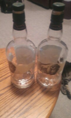 Lot 2 Buffalo Trace Empty Bourbon Bottles 750ML Whikey Kentucky Upcycle Crafts