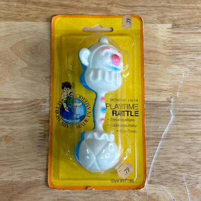 Vintage 1980 Baby World Company Playtime Rattle Style #5719B  1-18 months NIP