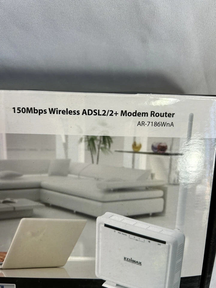 Edimax 150Mbps ADSL2/2+ Modem Router. Opened - Never Used. Contents Sealed.White - Image 2 of 4