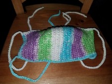 Washable Handmade Crochet Face Mask - Multicolored