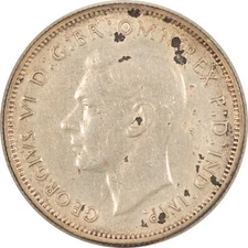 1940 AUSTRALIA SILVER ONE FLORIN, KM#40 - HIGH GRADE EXAMPLE BUT SPOTTED!