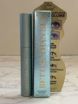  Too Faced BETTER THAN SEX Waterproof Mascara   Black   0.27 Oz / 8.0 mL.