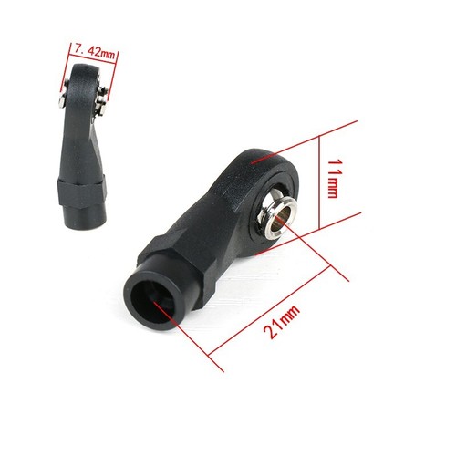 10PCS KYX M4 Tie Push Link Rod End Bent Ball End for scx10iii TRX-4 TRX-6 - Picture 2 of 4