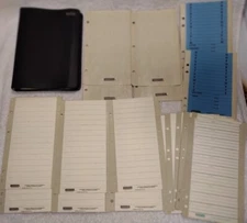 Unused Vtg Century Day Timer Planner. Virgin Vinyl + Lots Pages, Letters, Etc. 