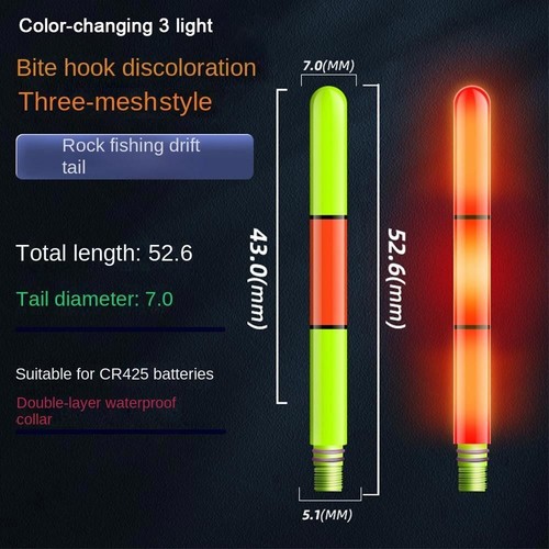 Leuchtend LED Angeln Smart Float Top Nacht angeln schwimm oberteil  Cr425 akku - Afbeelding 18 van 20