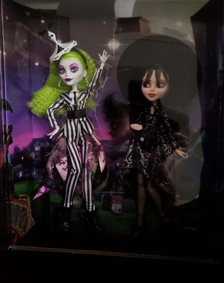 PRÉ-VENDA Bonecas Beetlejuice & Lydia Deetz Monster High Skullector Giftset  Doll - Mattel