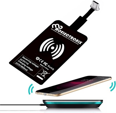 USB TYP C Wireless Empfänger für Samsung Galaxy A14 Adapter Ladegerät für  QI