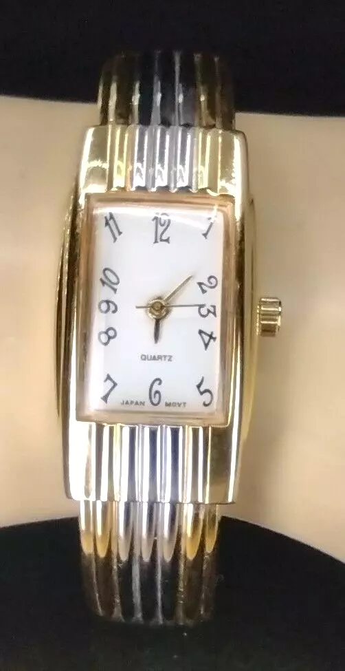 Women s Watch Lafayette Cuff Multi Tone Band Quartz Japan BRAND NEW BATTERY