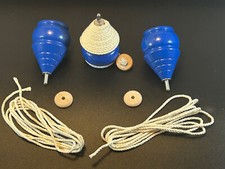 3 Trompos de Madera Spinning Wooden Tops Made In USA