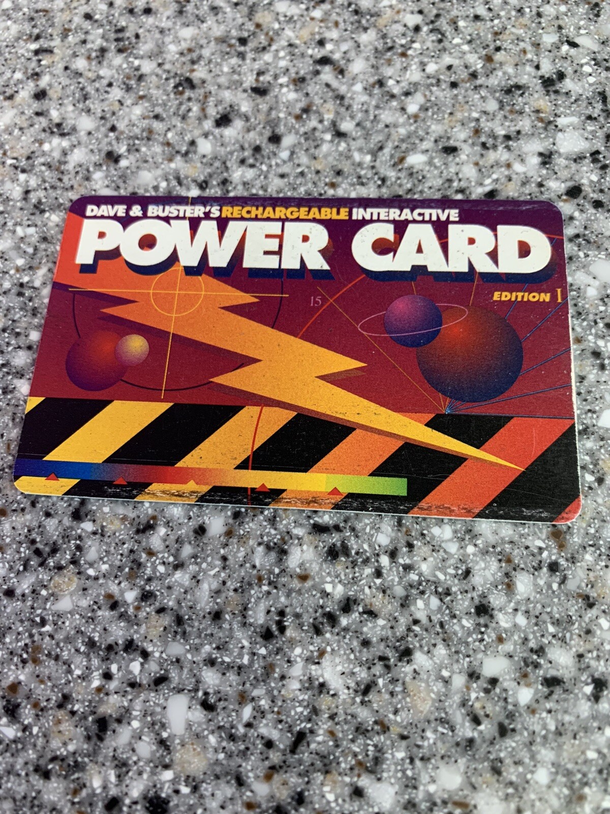 Dave and Busters Rechargeable power card RARE EDITION ONE COLLECTABLE | eBay