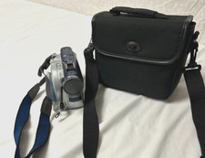 Sony HandyCam DCR-DVD100 DVD Disc Camcorder Blue W/Battery and Bag