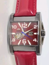 Orient Men's Automatic Watch Red Dial Watch Rectangle 40mm