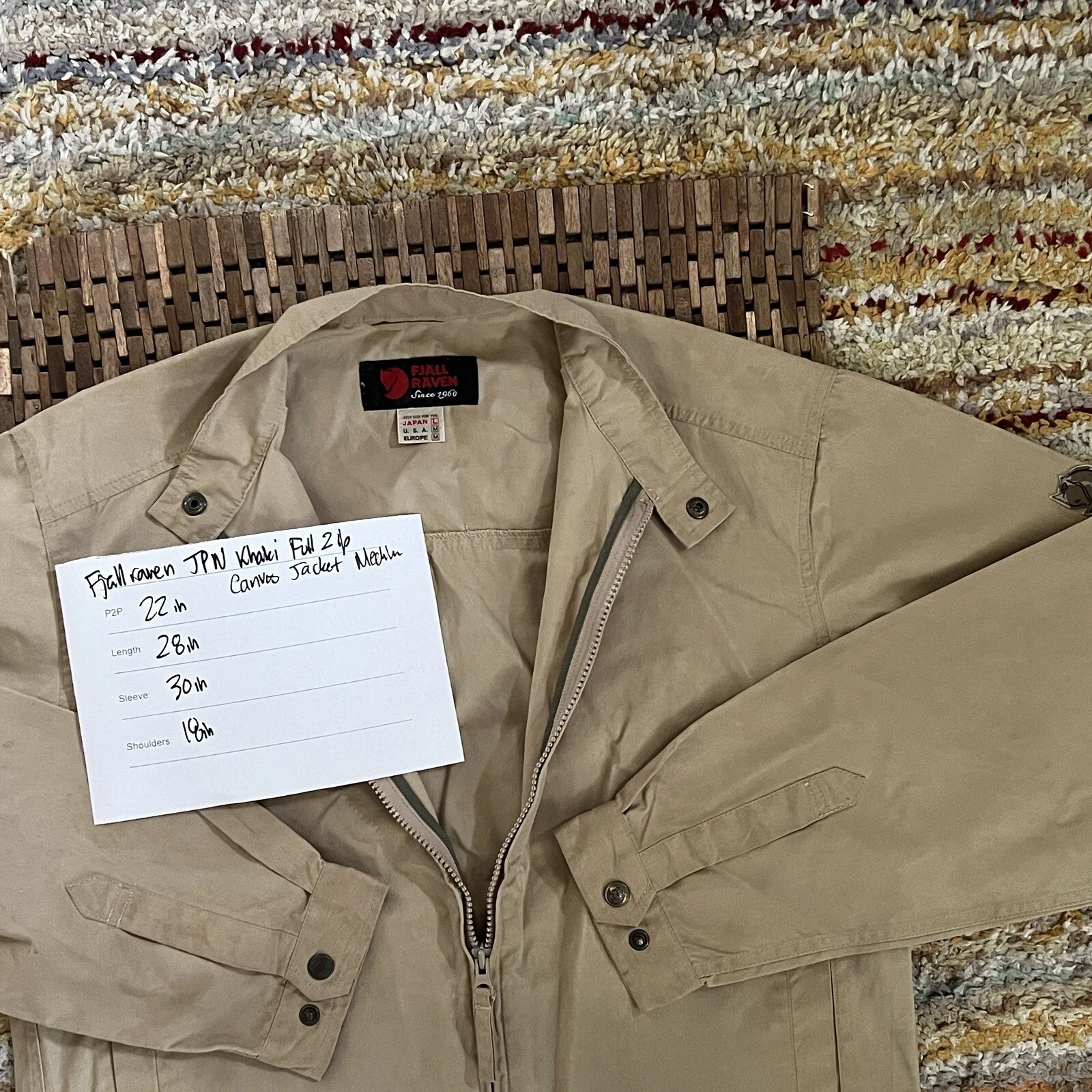 fjallraven japan greenland canvas g-1000 full zip jacket