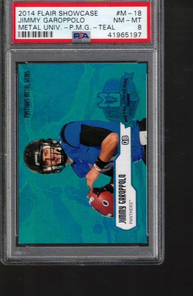 Jimmy Garoppolo Flair Showcase Metal Universe #M18 Precious Metal Gems Teal