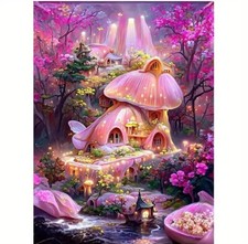 DIY 5D Mushroom House Diamond Painting Kit