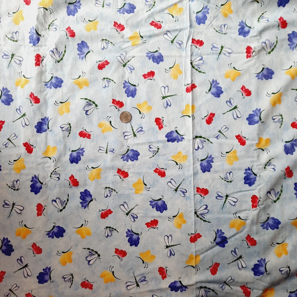 Tela Daisy Kingdom VALLA PIQUETE DE DONNA MARIPOSAS GRANDES 44" x 4 yardas Foto 3 de 4