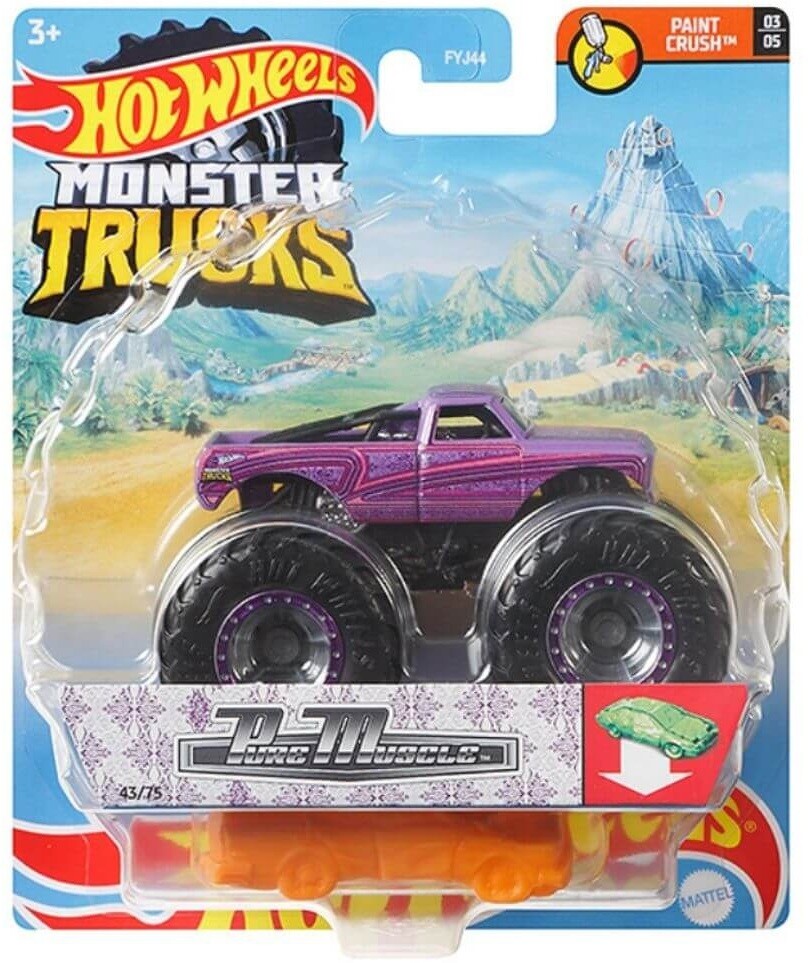 PURE MUSCLE - Paint Crush Monster Trucks Hot Wheels Mattel Auto