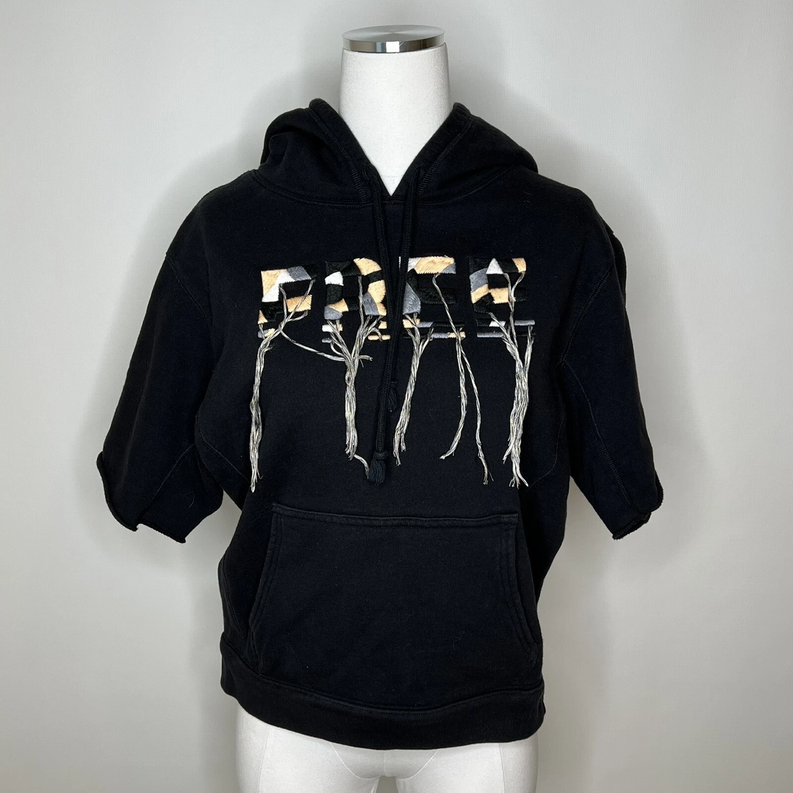 free-people-movement fringed spellout pullover sweatshirt hoodie
