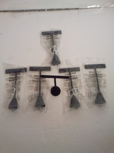 Set of 6 One Pair Earring Stands Jewelry Display Holder 4 3/4'' T-Bar Stand NEW