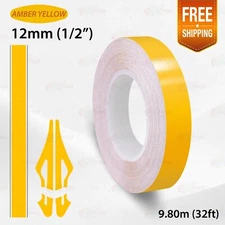 DARK YELLOW 1/2" 12mm PIN STRIPE Car Model Streamline TAPE Decal Vinyl Sticker
